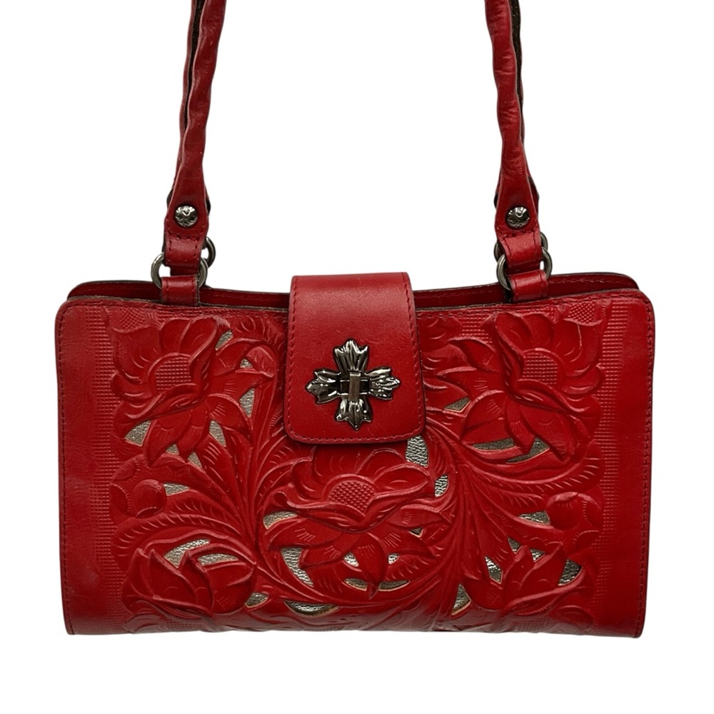 Patricia Nash Rosina Cutout Tooled Leather Handbag